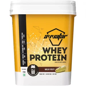 AVVATAR WHEY PROTEIN 4KG MALAI KULFI | 28 GM PROTEIN | 114 SERVING - FREE SHAKER......