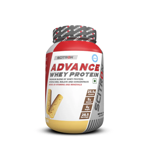 SCITRON ADVANCE WHEY PROTEIN 1KG | 25.5G PROTEIN| 28.5 SERVING
